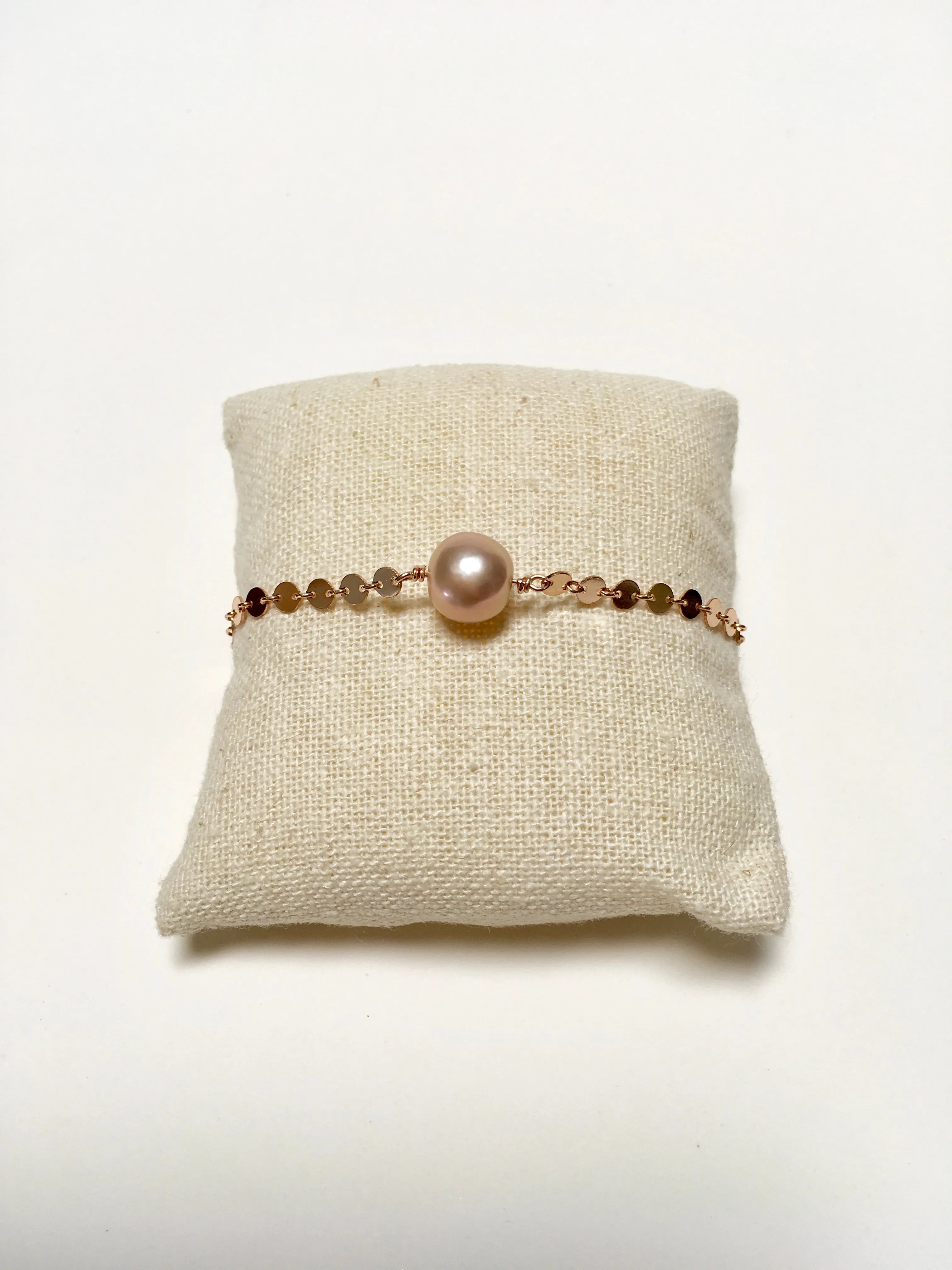Pink Edison Pearl Sequin Choker