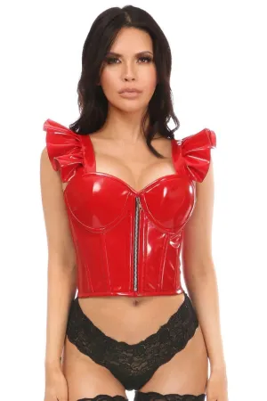 Plus Size Bustier with Ruffle Sleeves