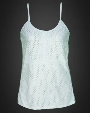 Polka Dotted Cotton Camisole For Women - Color White - MA-6