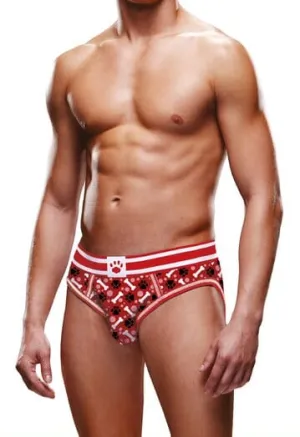 Prowler Red Paw Backless Brief Red White
