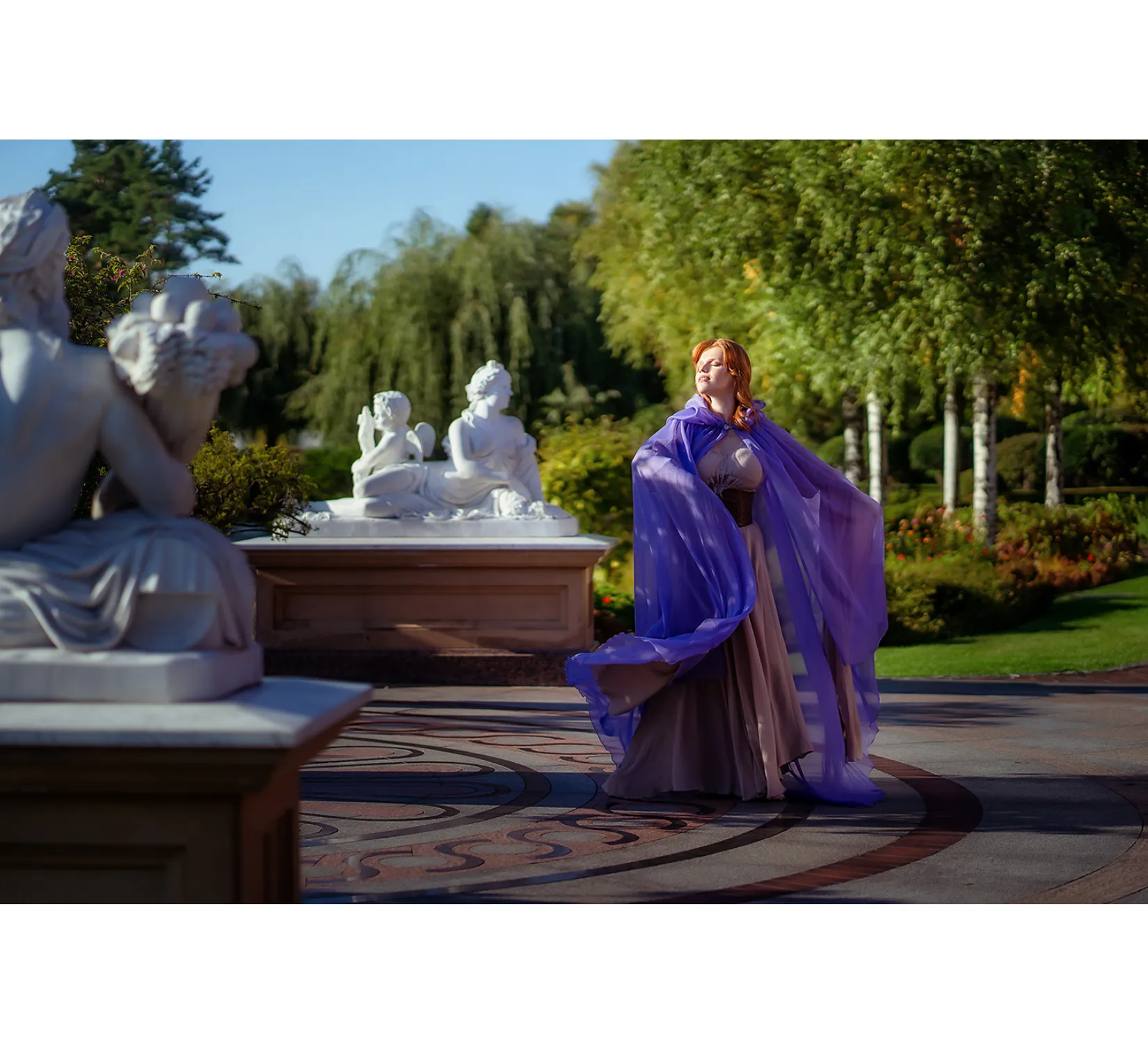 Purple Fantasy tulle hooded cape | USA domestic shipping