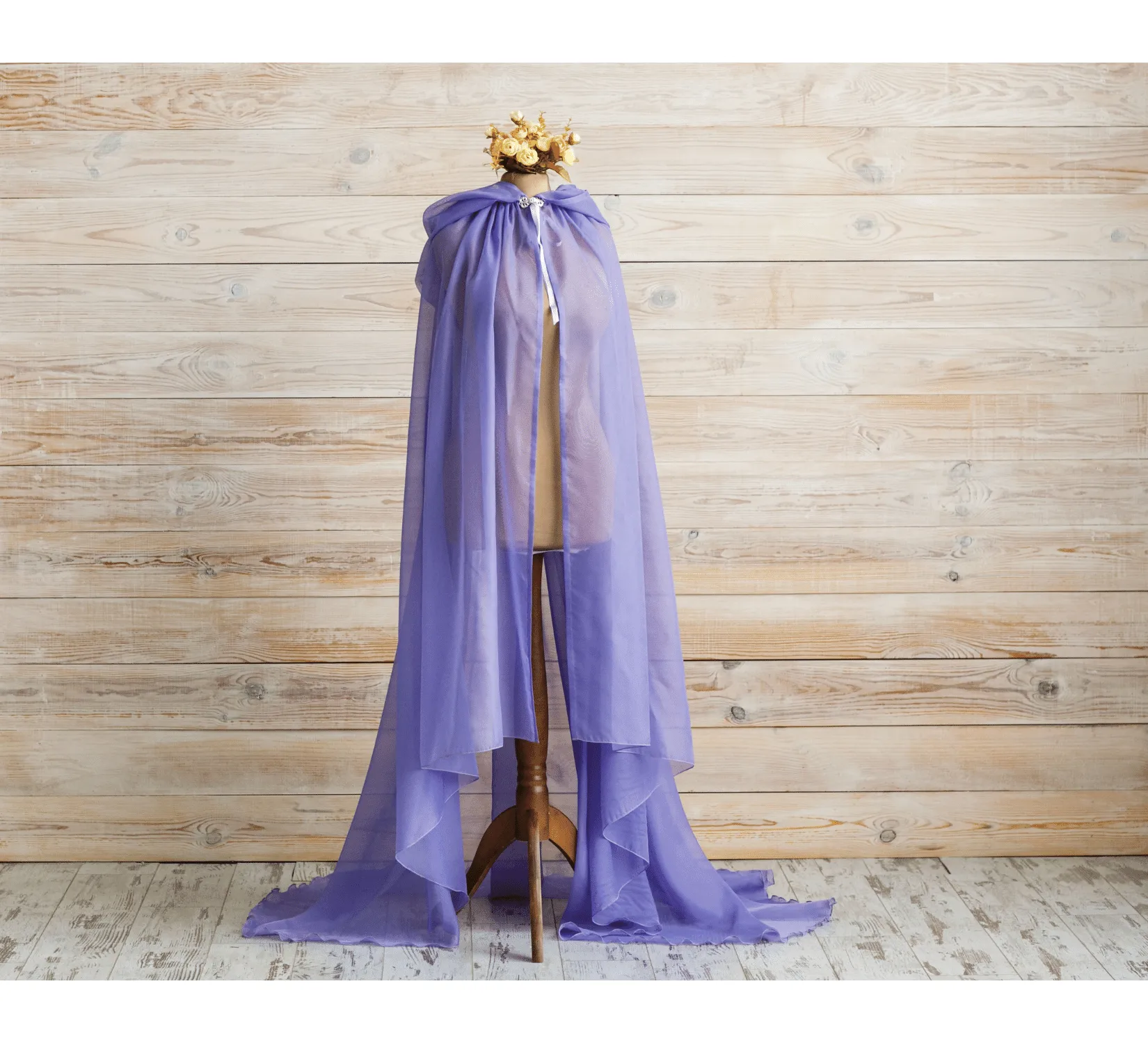 Purple Fantasy tulle hooded cape | USA domestic shipping