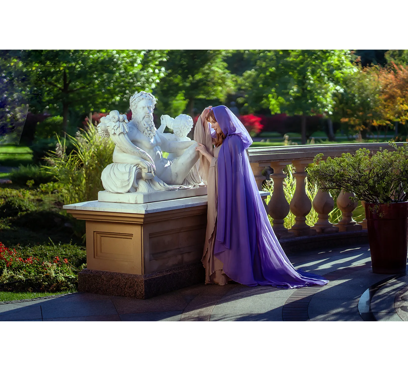 Purple Fantasy tulle hooded cape | USA domestic shipping