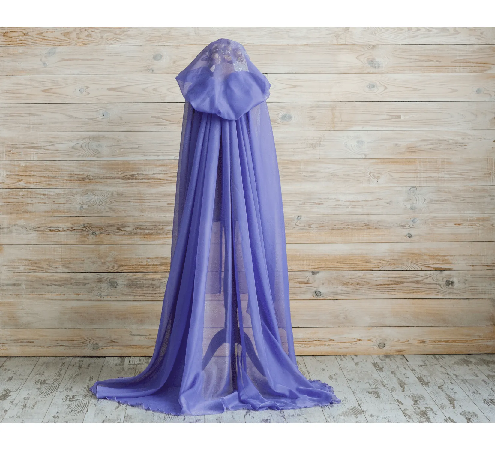 Purple Fantasy tulle hooded cape | USA domestic shipping