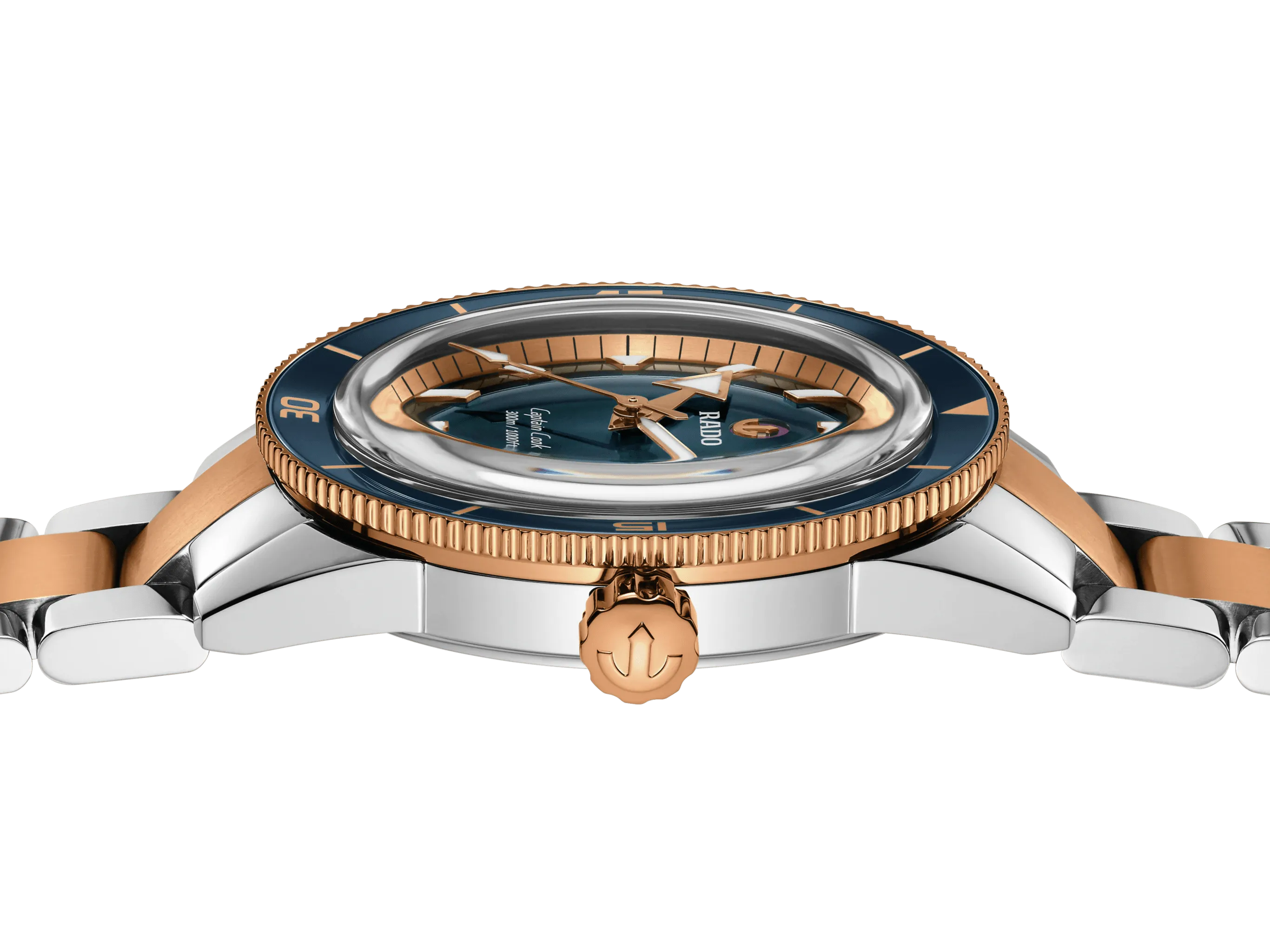 RADO Captain Cook Automatic 42mm Rose Gold-Blue Men's Watch R32137203