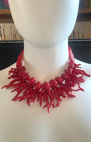 Red Double Coral Choker