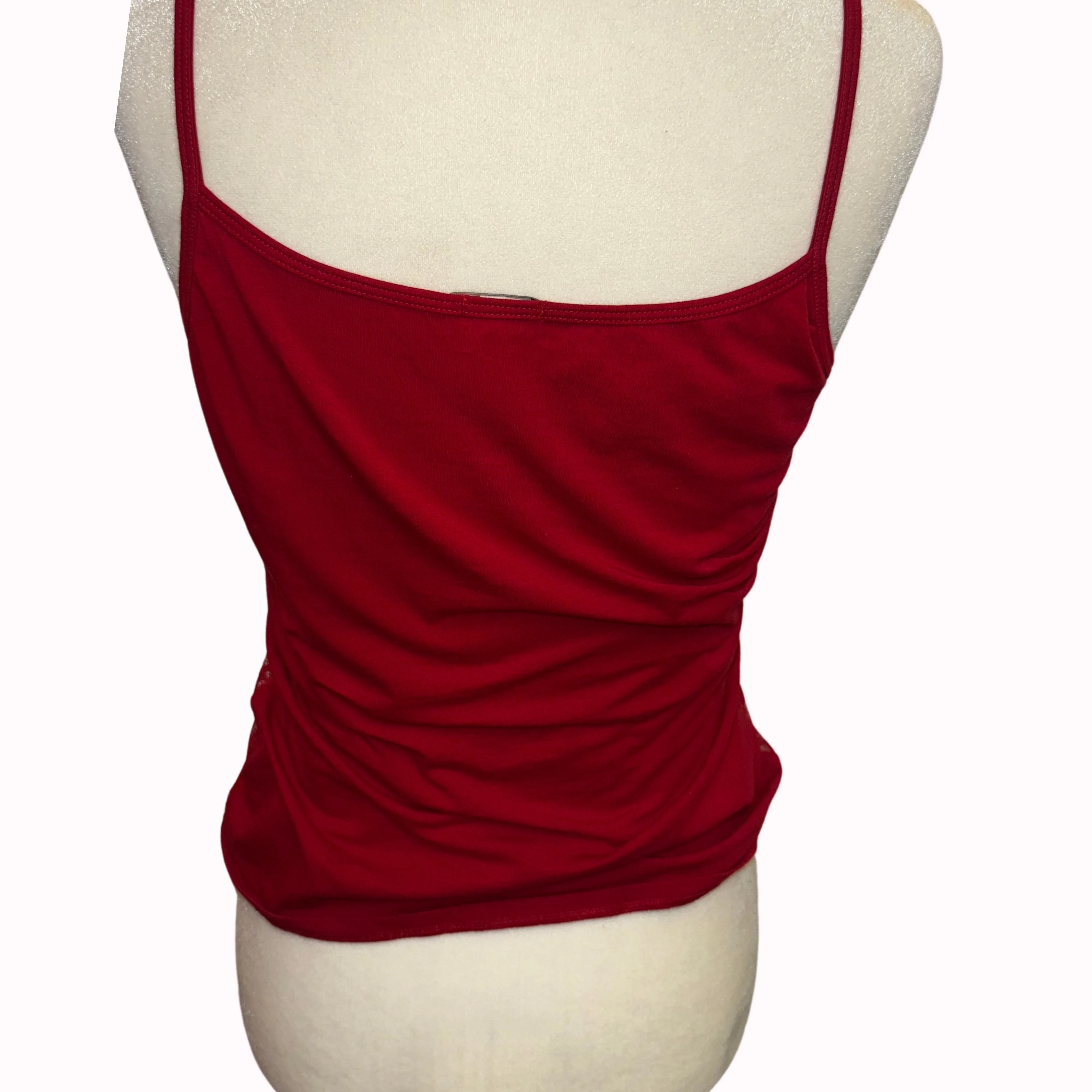 red lace cami