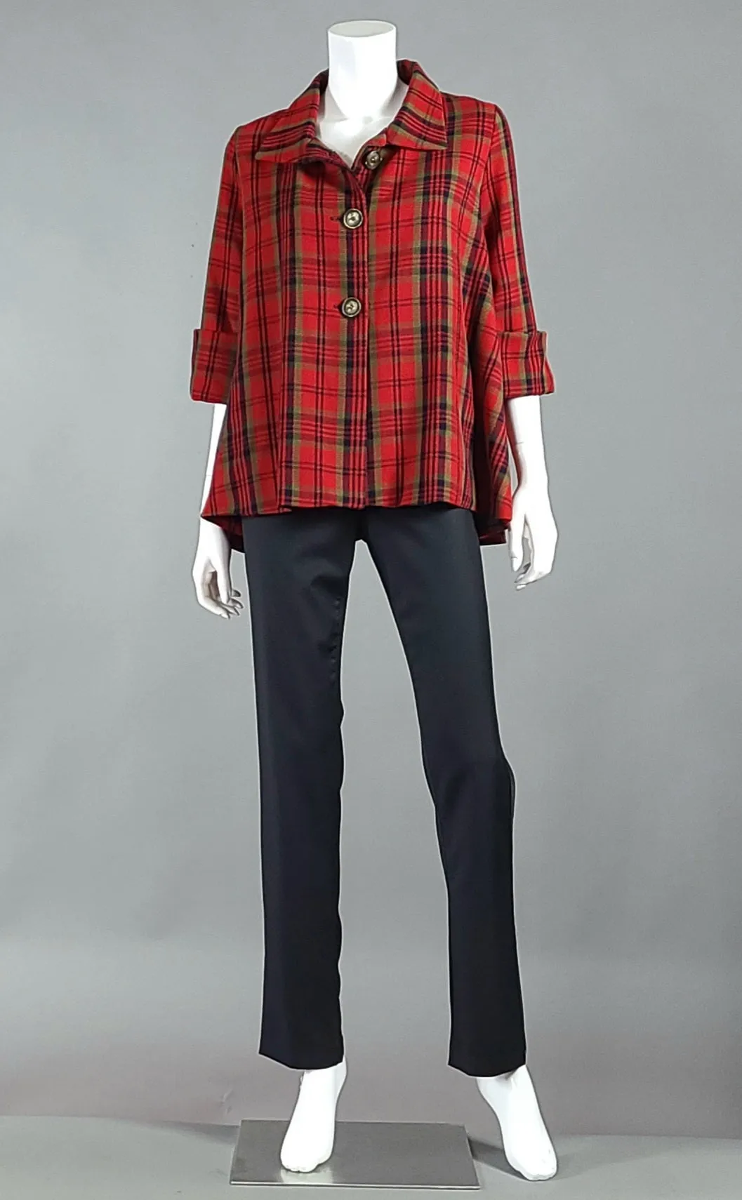 Red Plaid Cape (Sample)