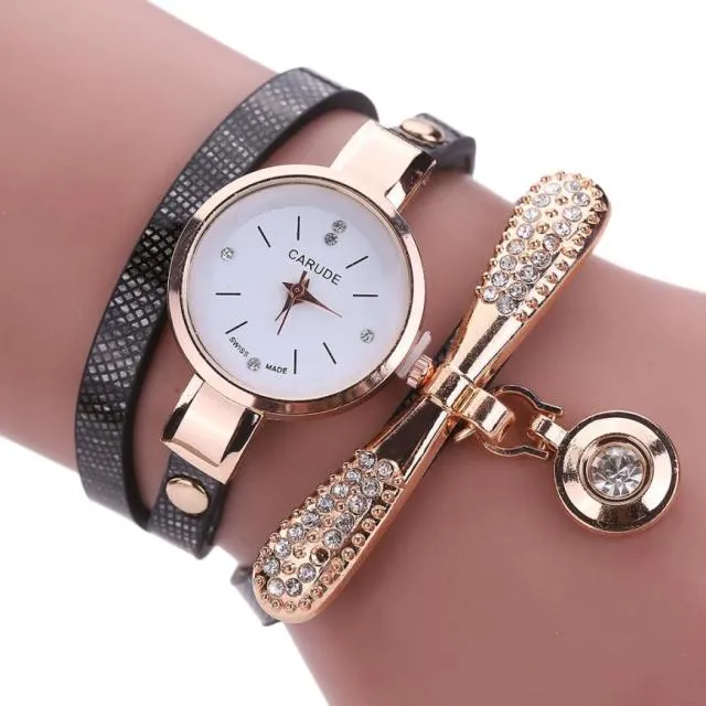 Rhinestone Watch & Bracelet Set