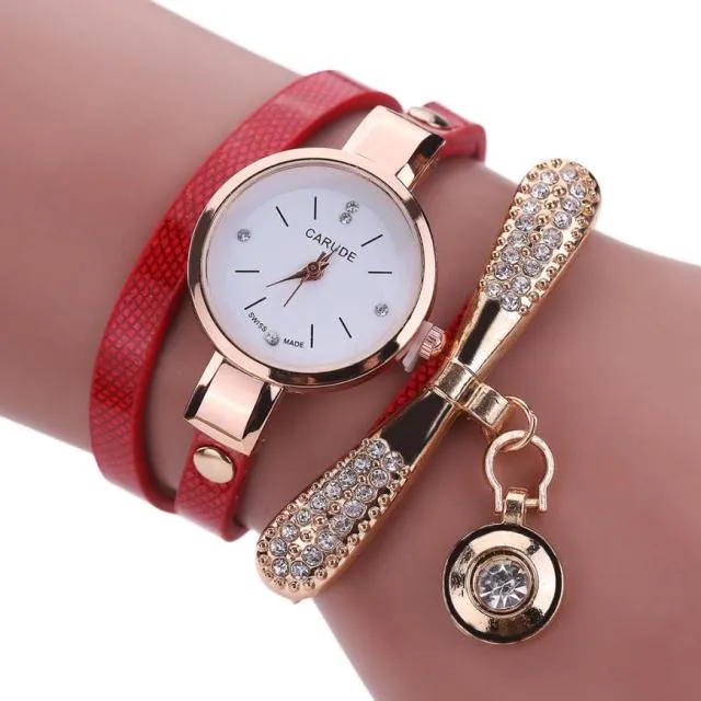 Rhinestone Watch & Bracelet Set