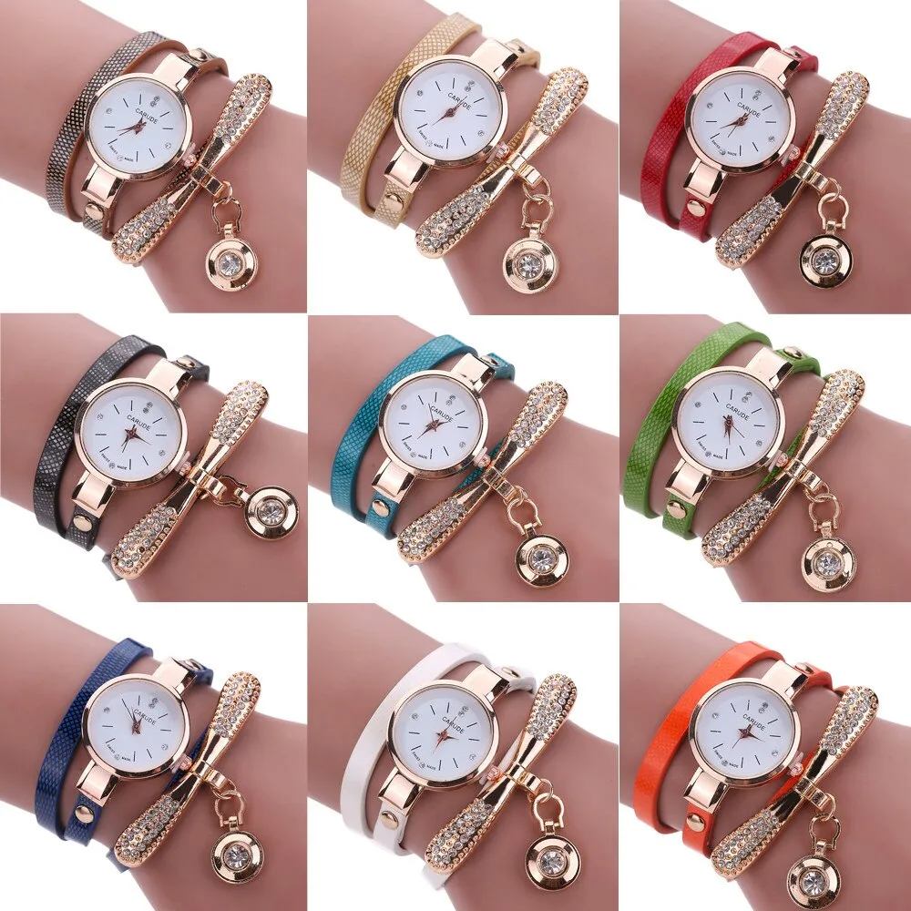 Rhinestone Watch & Bracelet Set