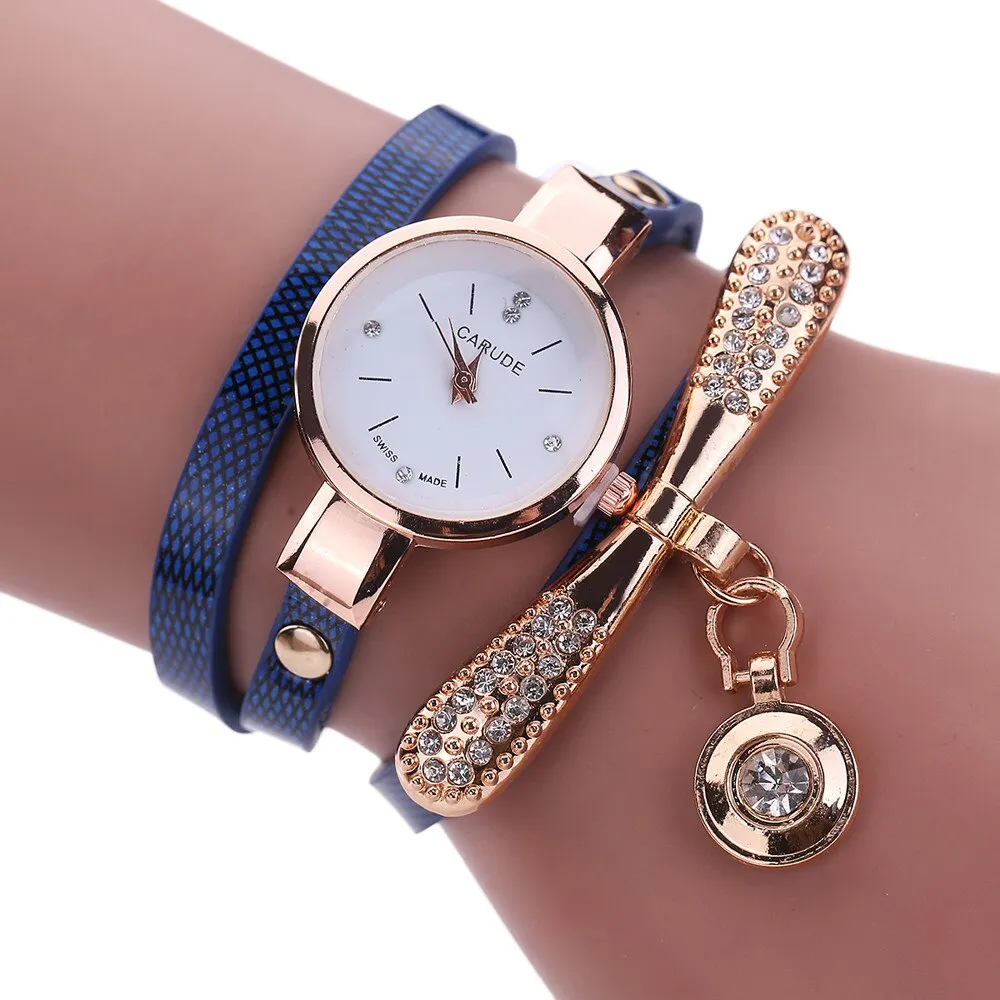 Rhinestone Watch & Bracelet Set