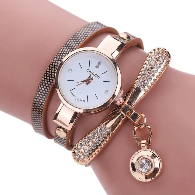 Rhinestone Watch & Bracelet Set