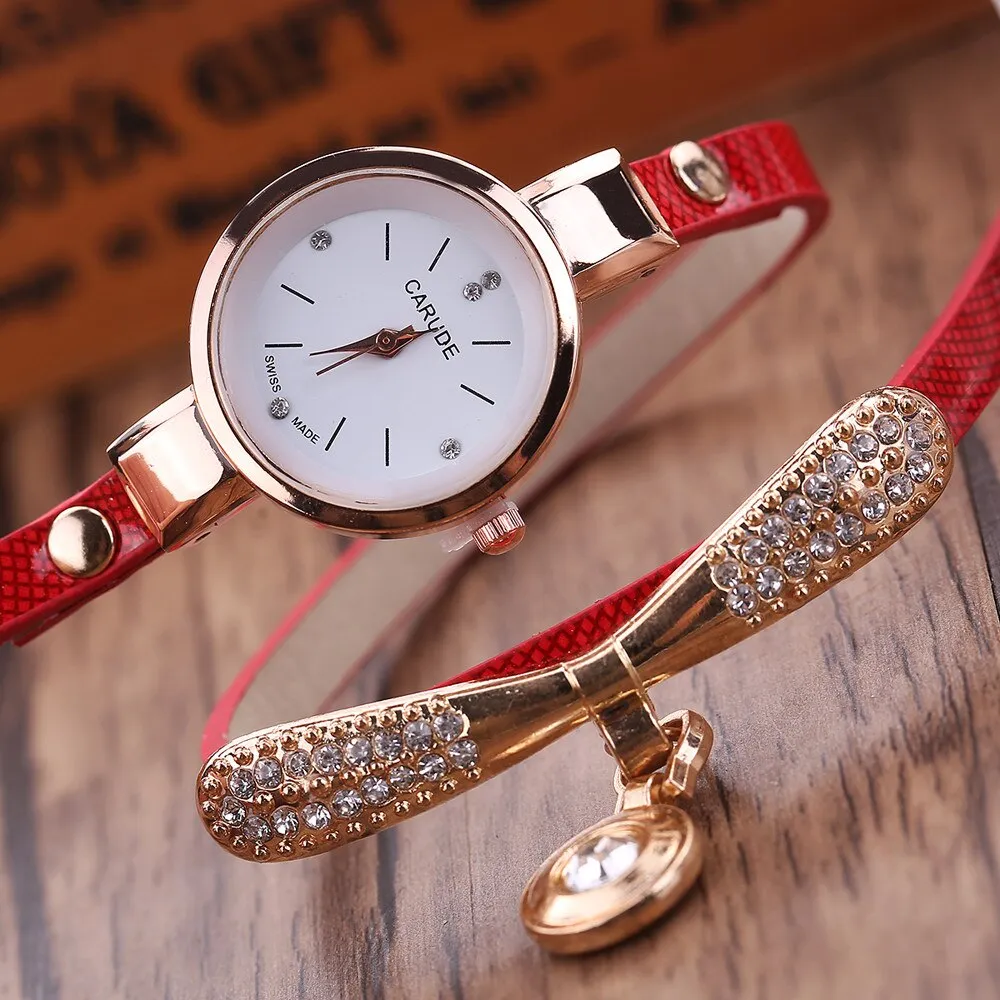 Rhinestone Watch & Bracelet Set