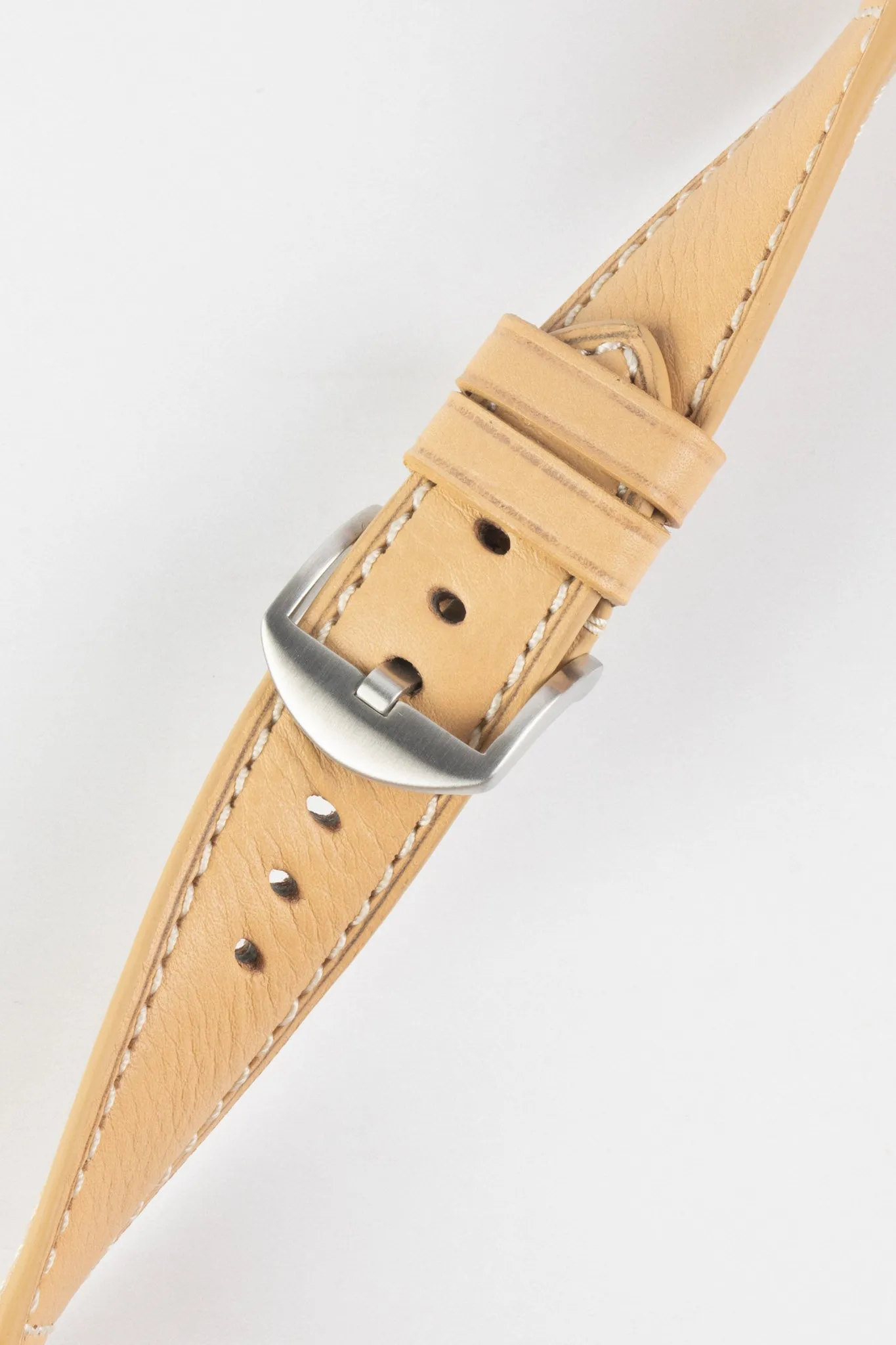 RIOS1931 FIRENZE Genuine Russia Leather Watch Strap in SAND