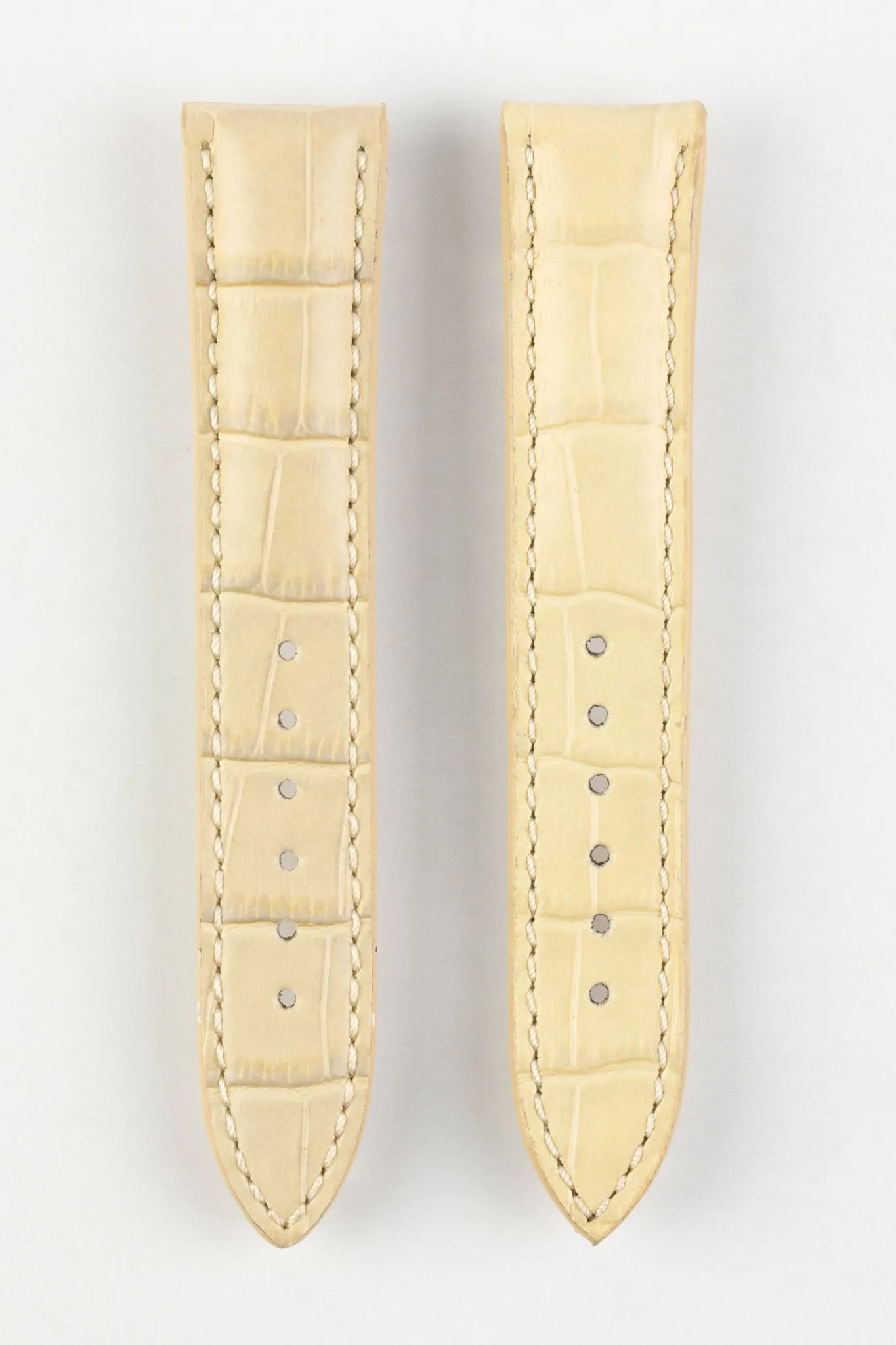 RIOS1931 NEW ORLEANS Alligator-Embossed Leather Watch Strap in SAND