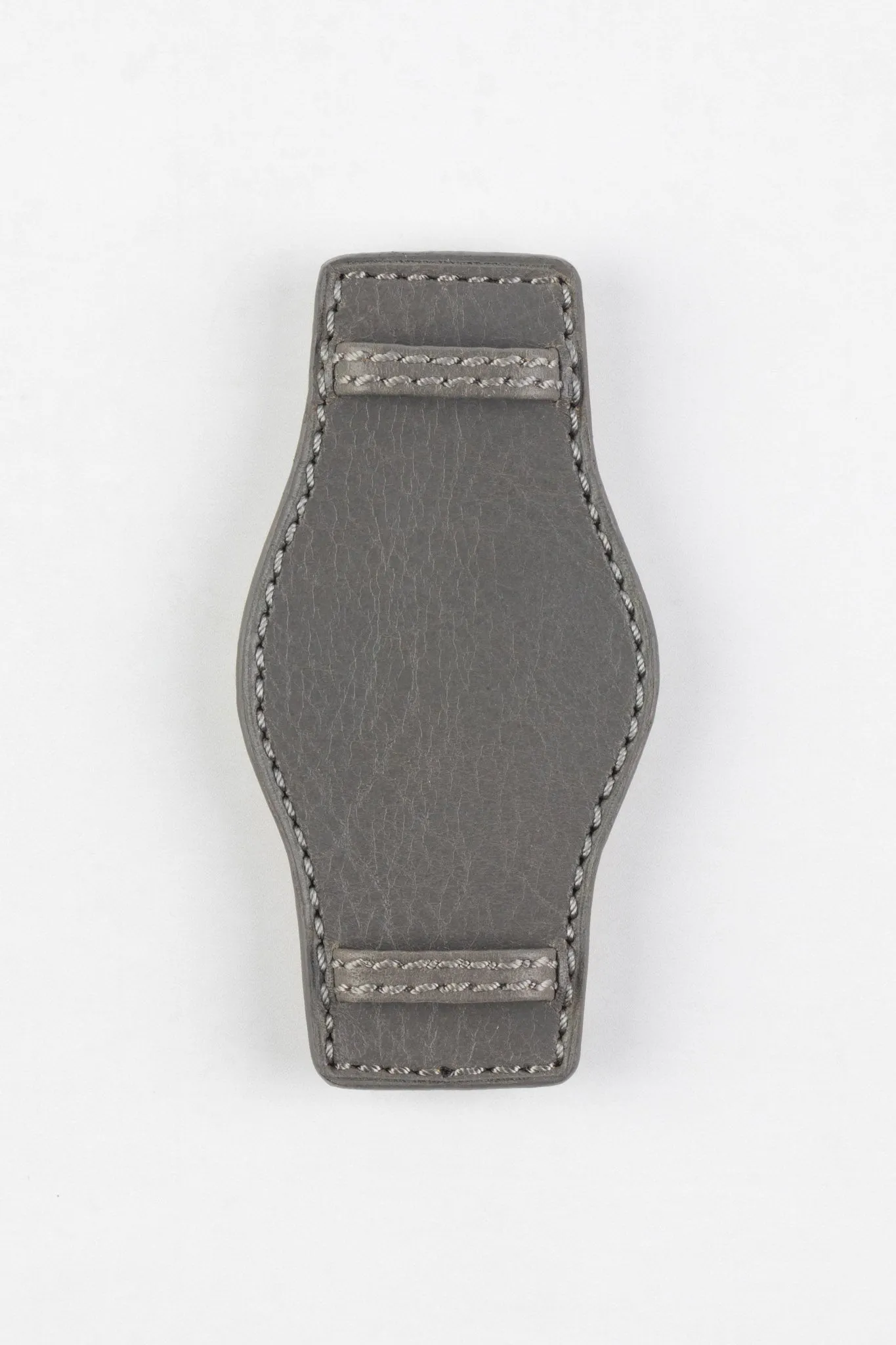 RIOS1931 TULA Genuine Russia Leather Bund Watch Strap in STONE GREY