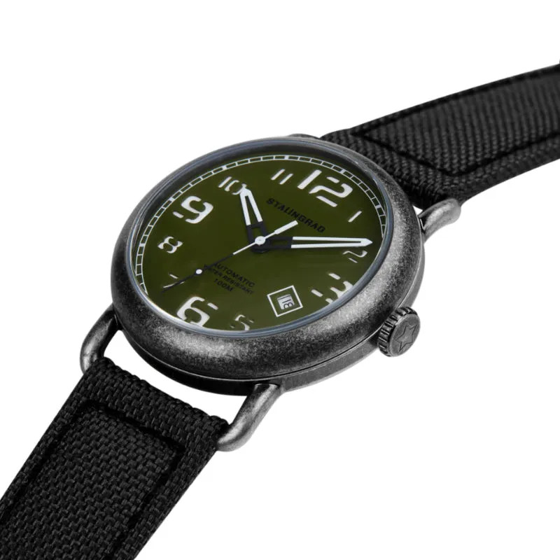 Rodim. Green Sandwich Dial. Black Cordura Strap. SG-2800-02