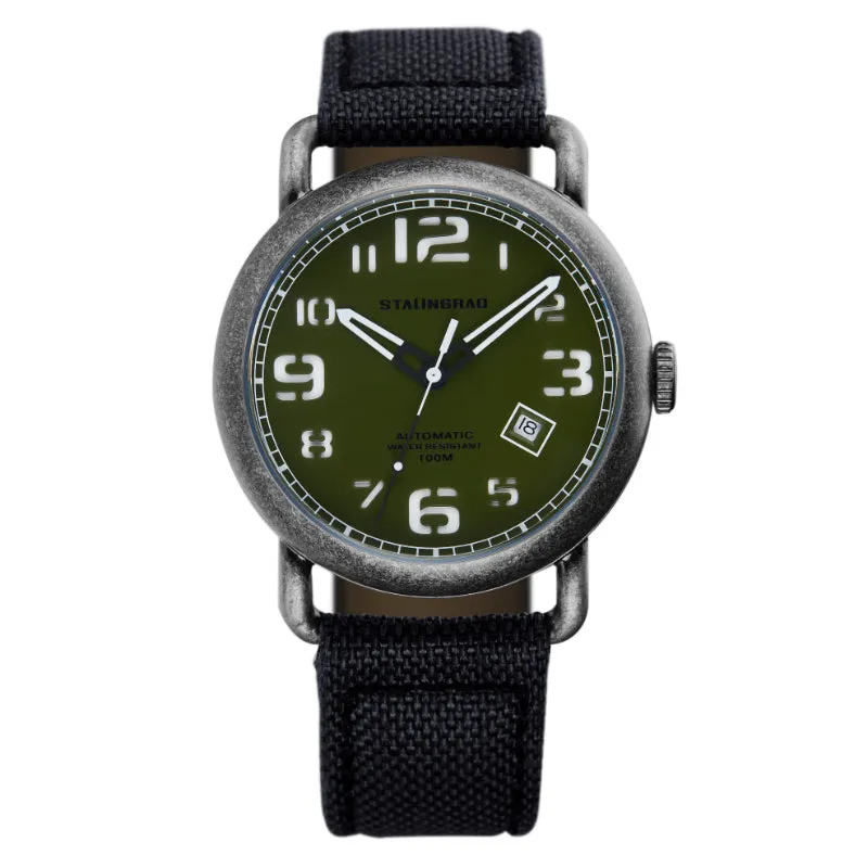 Rodim. Green Sandwich Dial. Black Cordura Strap. SG-2800-02