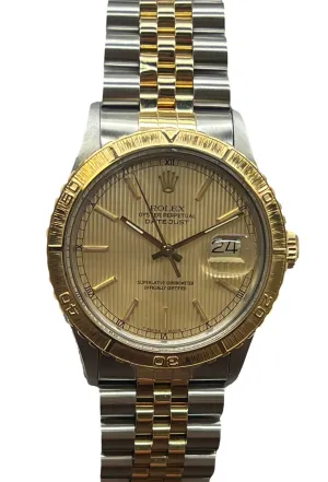 Rolex Datejust Turn-o-graph 36mm 16253 Champagne Dial Automatic Watch