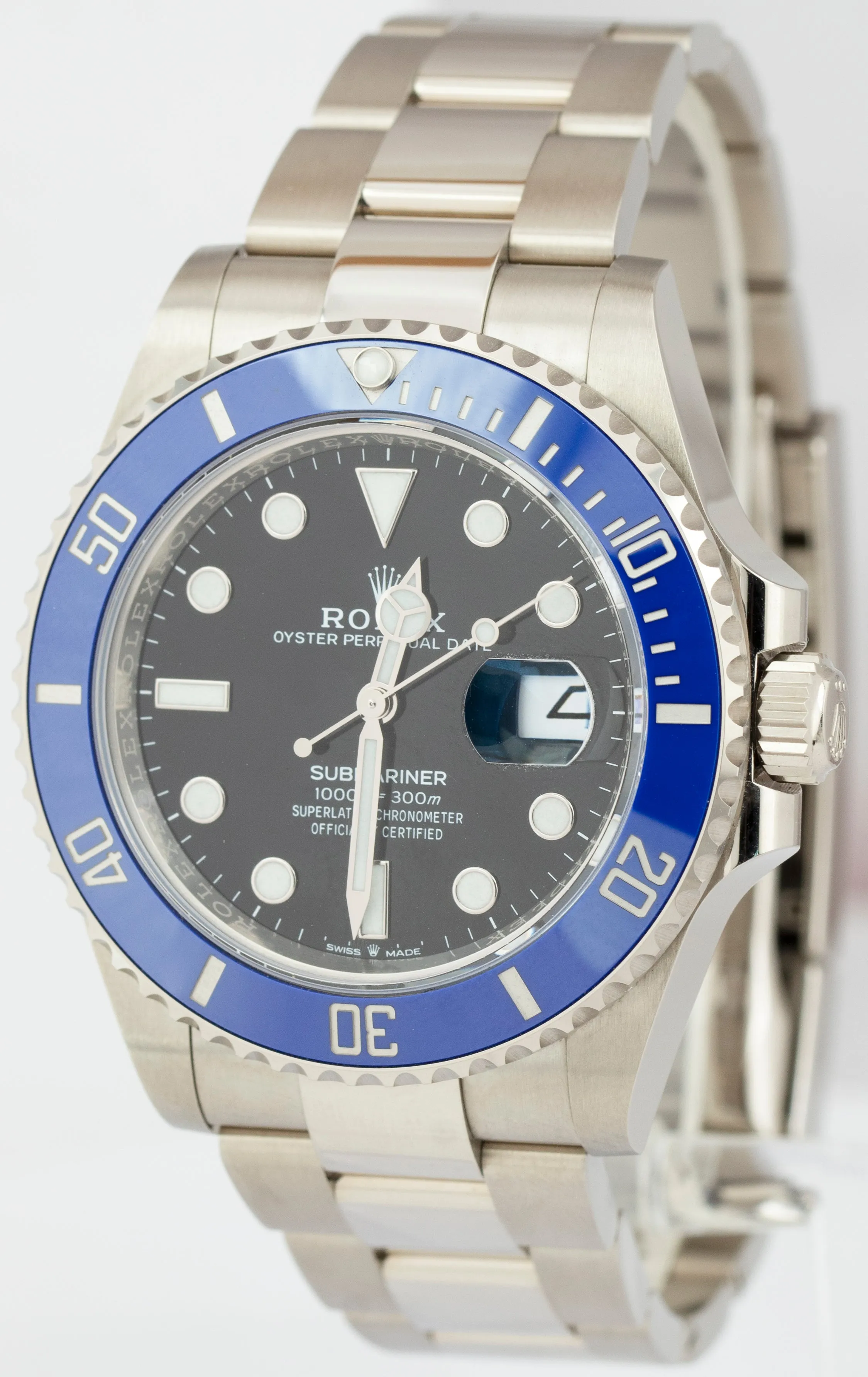 Rolex NEW CARD Submariner Date 126619 LB 41mm 18K White Gold Dive Blue Watch BOX