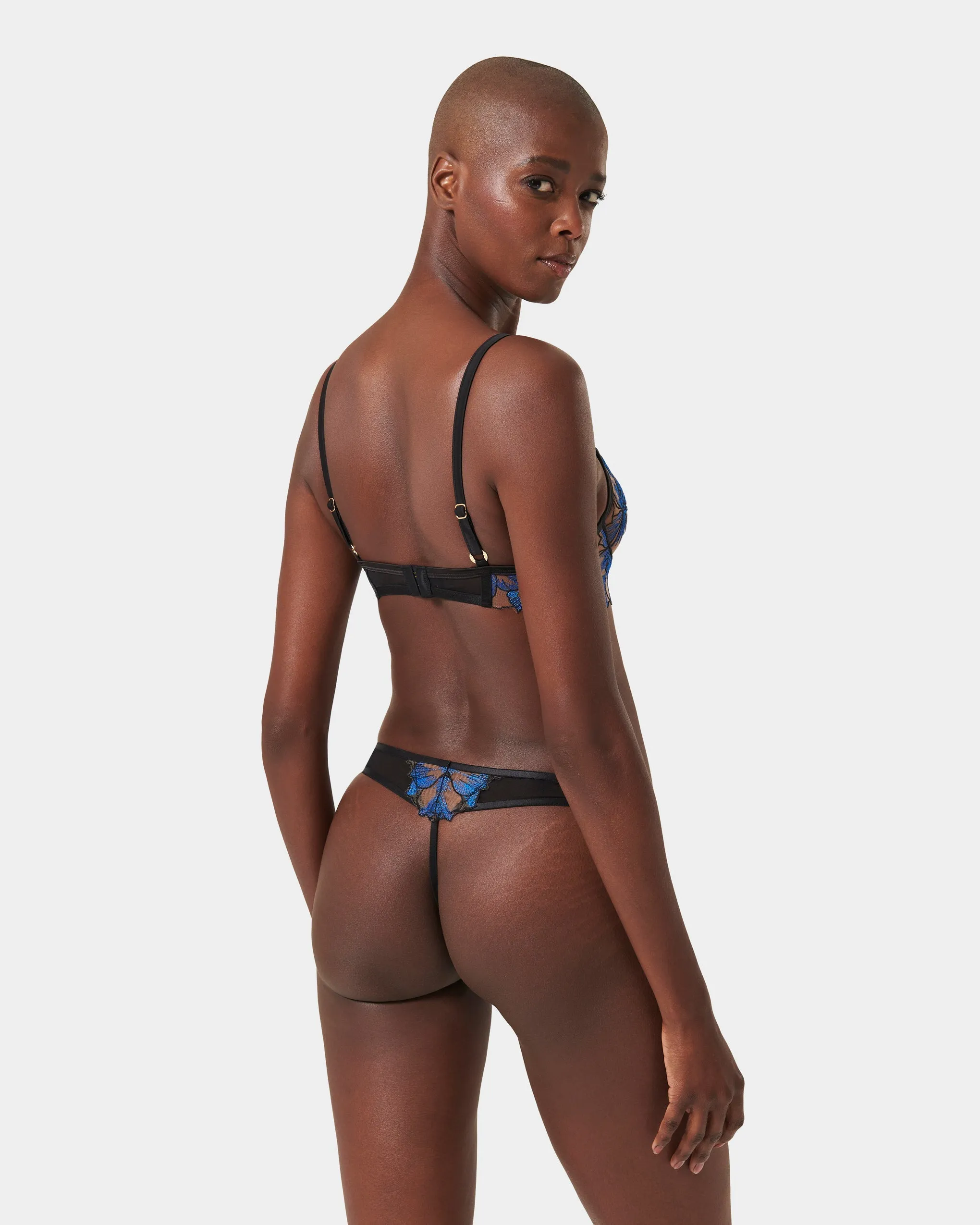 Set: Lyandra Egyptian Blue/Black/Sheer