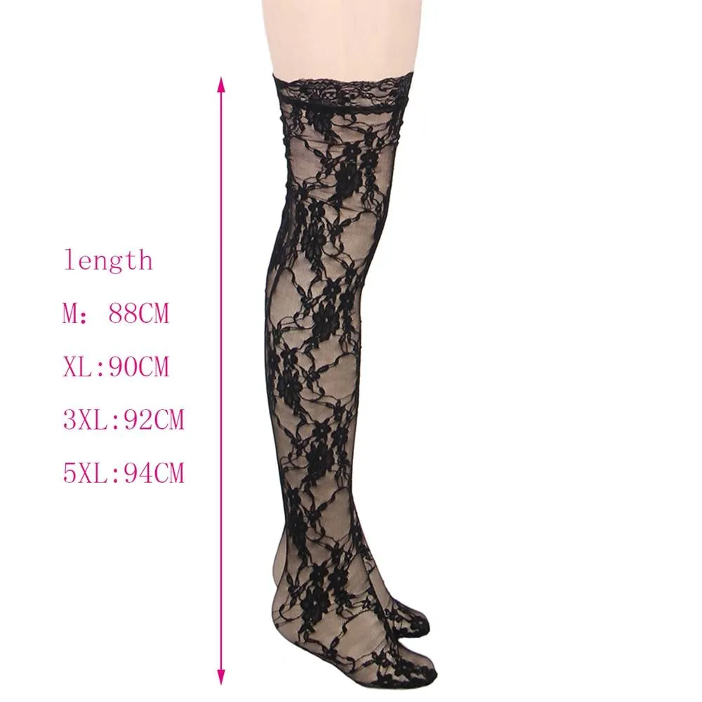 Sexy Lace Sleeveless See-Through Backless Deep V-Neck Bodysuit Egypt With Stocking