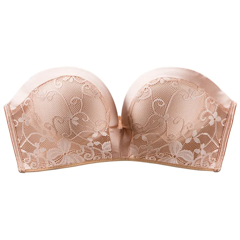 Sexy Women Strapless Wireless Super Push Up Invisible Bralette - Ideal for Small Breasts