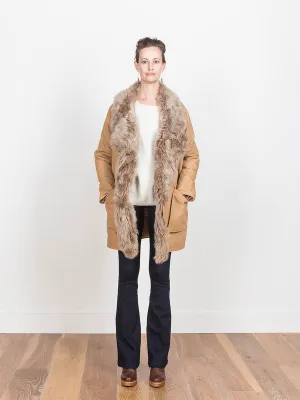 shearling anorak