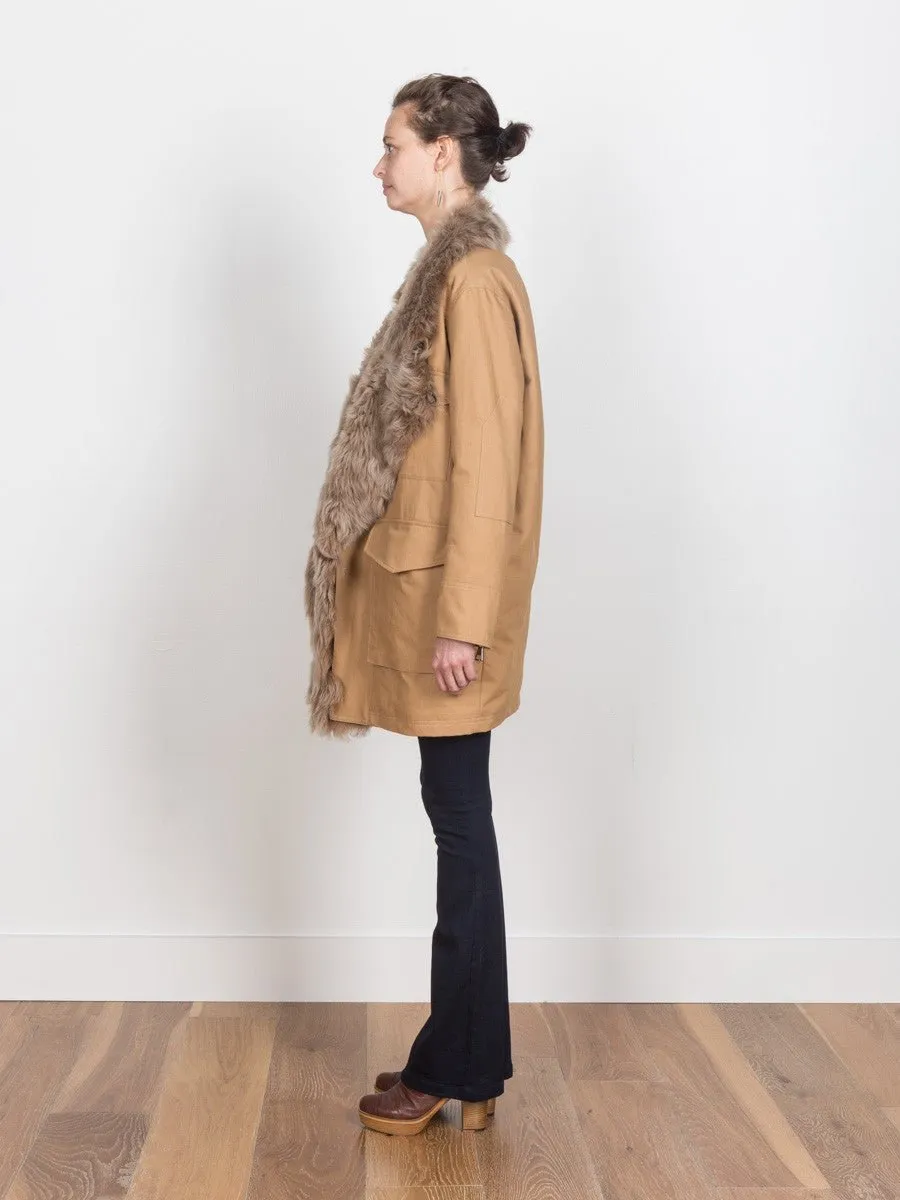 shearling anorak