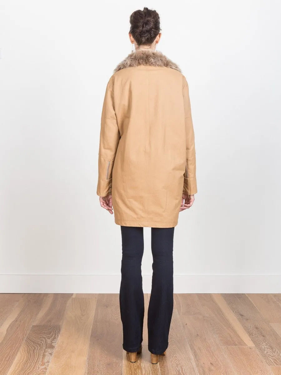 shearling anorak