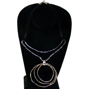 Silver Arc Style Choker Necklace