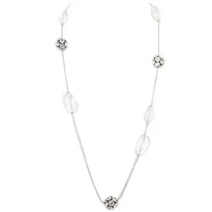 SILVER-CLEAR NECKLACE  #FW1202281 (EE8)