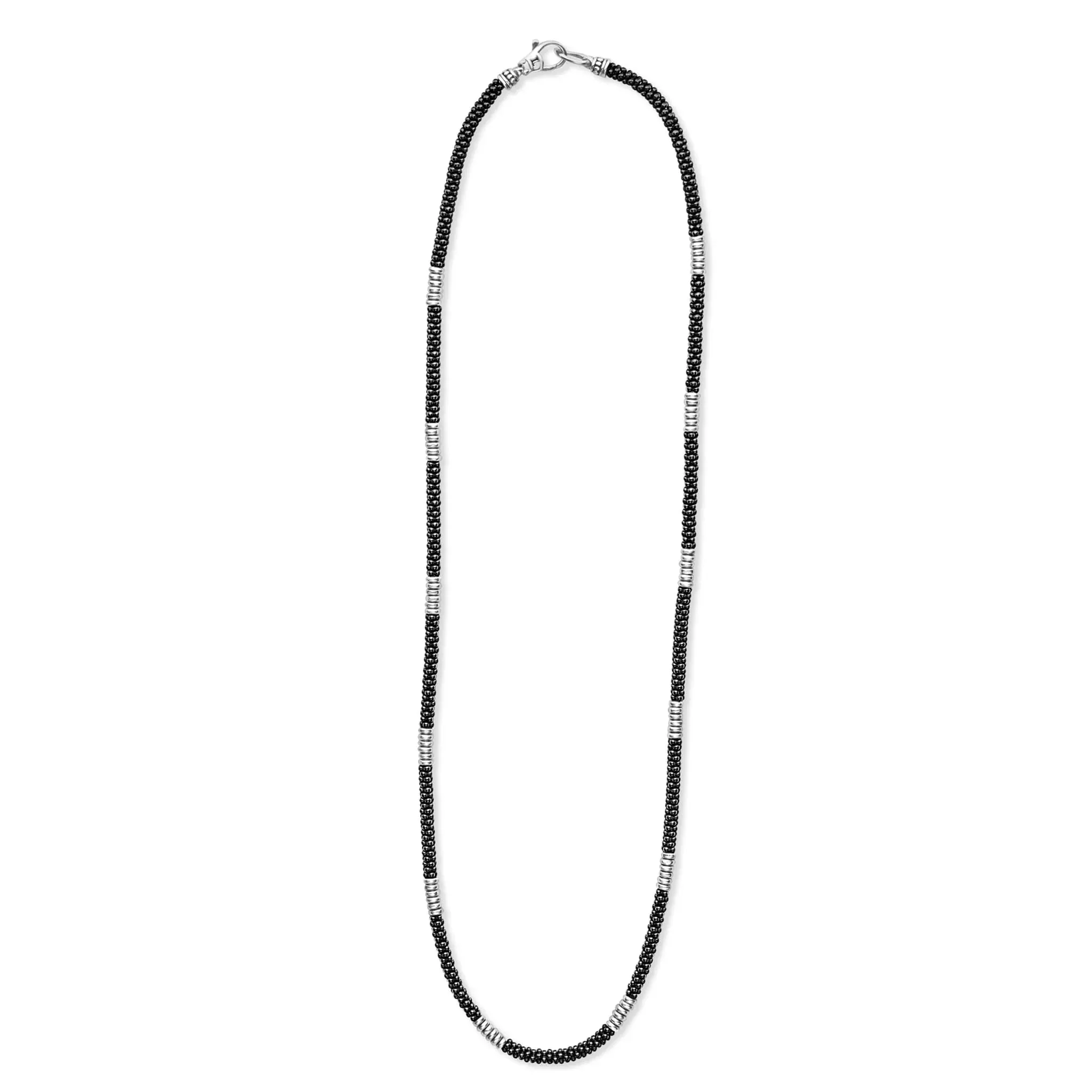 Silver Station Ceramic Beaded Necklace