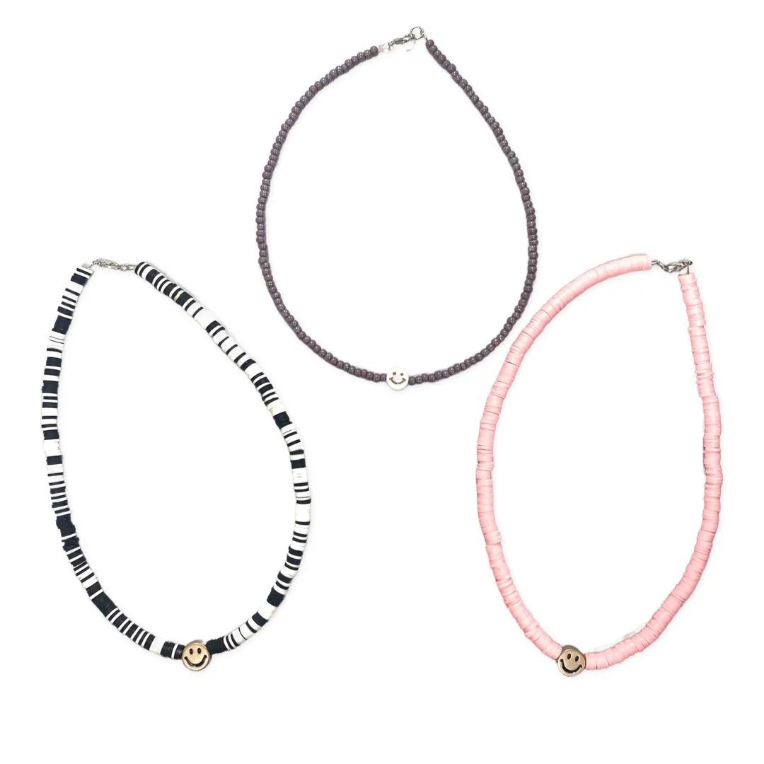 Smiley Face Beaded Necklace