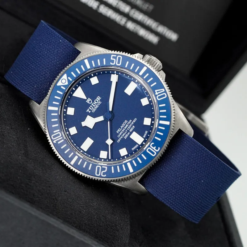 SOLD - 2/20/25 - Tudor Pelagos FXD M25707B Blue Dial Titanium Case 42mm B&P 2024
