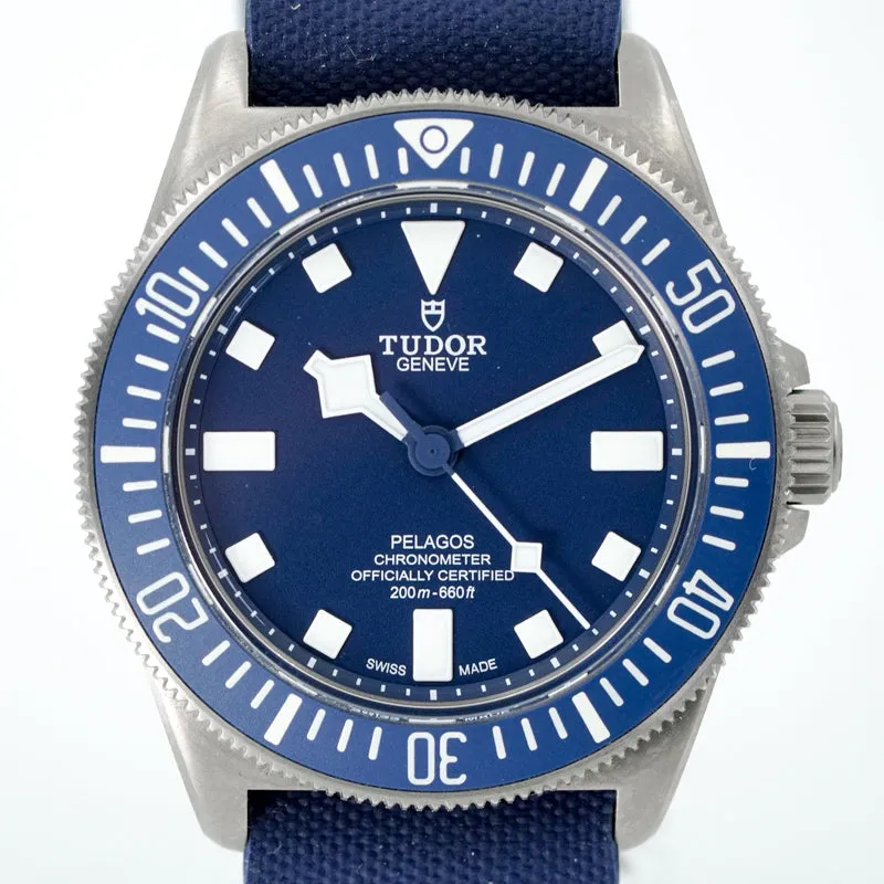 SOLD - 2/20/25 - Tudor Pelagos FXD M25707B Blue Dial Titanium Case 42mm B&P 2024