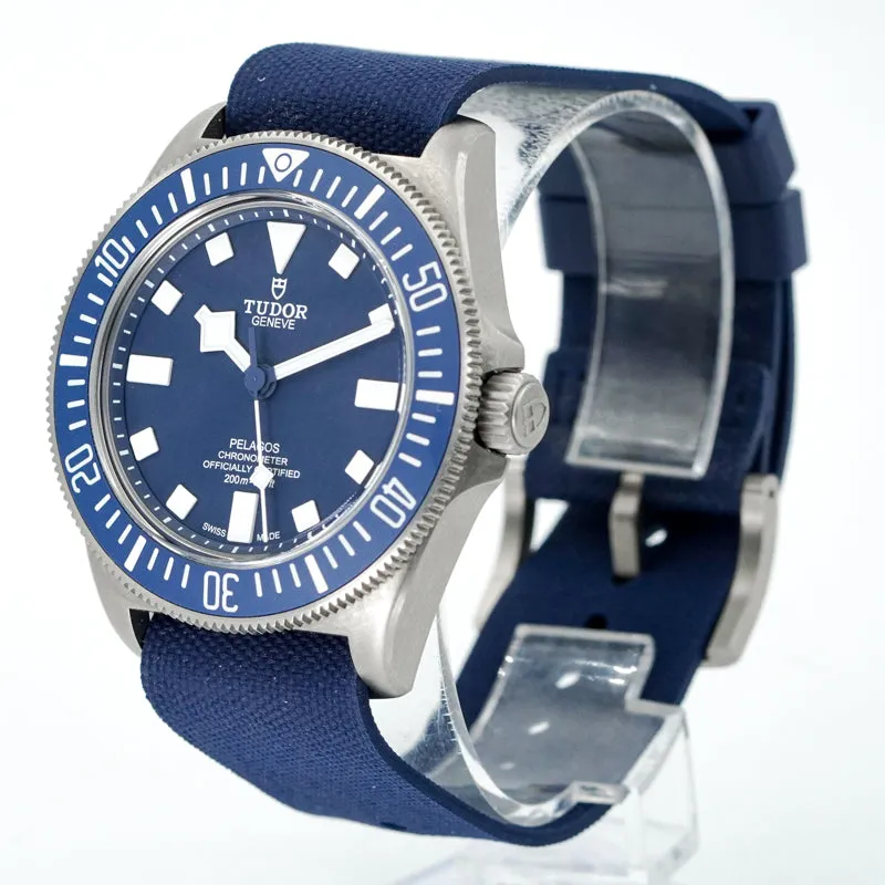 SOLD - 2/20/25 - Tudor Pelagos FXD M25707B Blue Dial Titanium Case 42mm B&P 2024