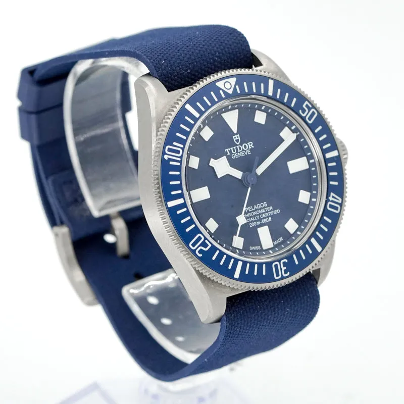 SOLD - 2/20/25 - Tudor Pelagos FXD M25707B Blue Dial Titanium Case 42mm B&P 2024