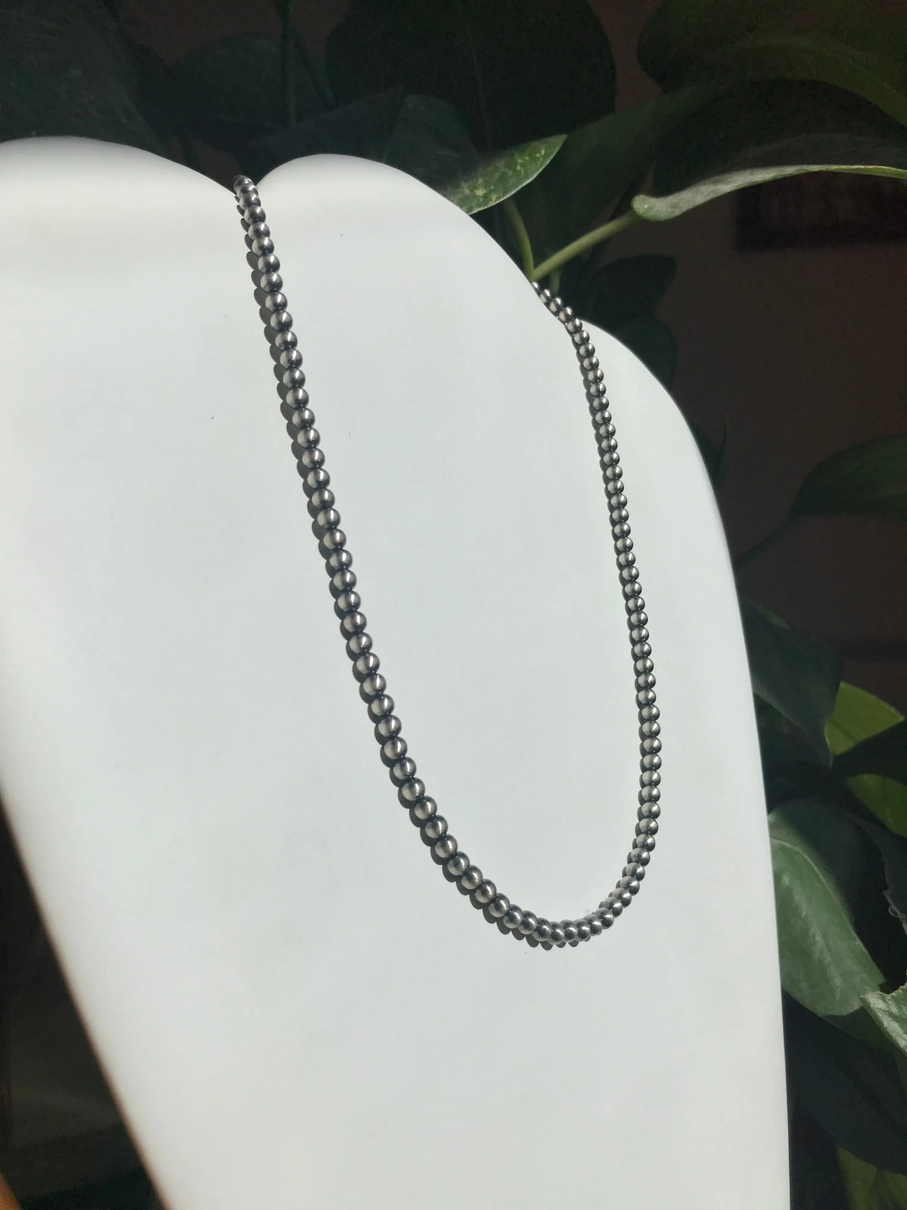 Sterling Silver Beaded Necklace