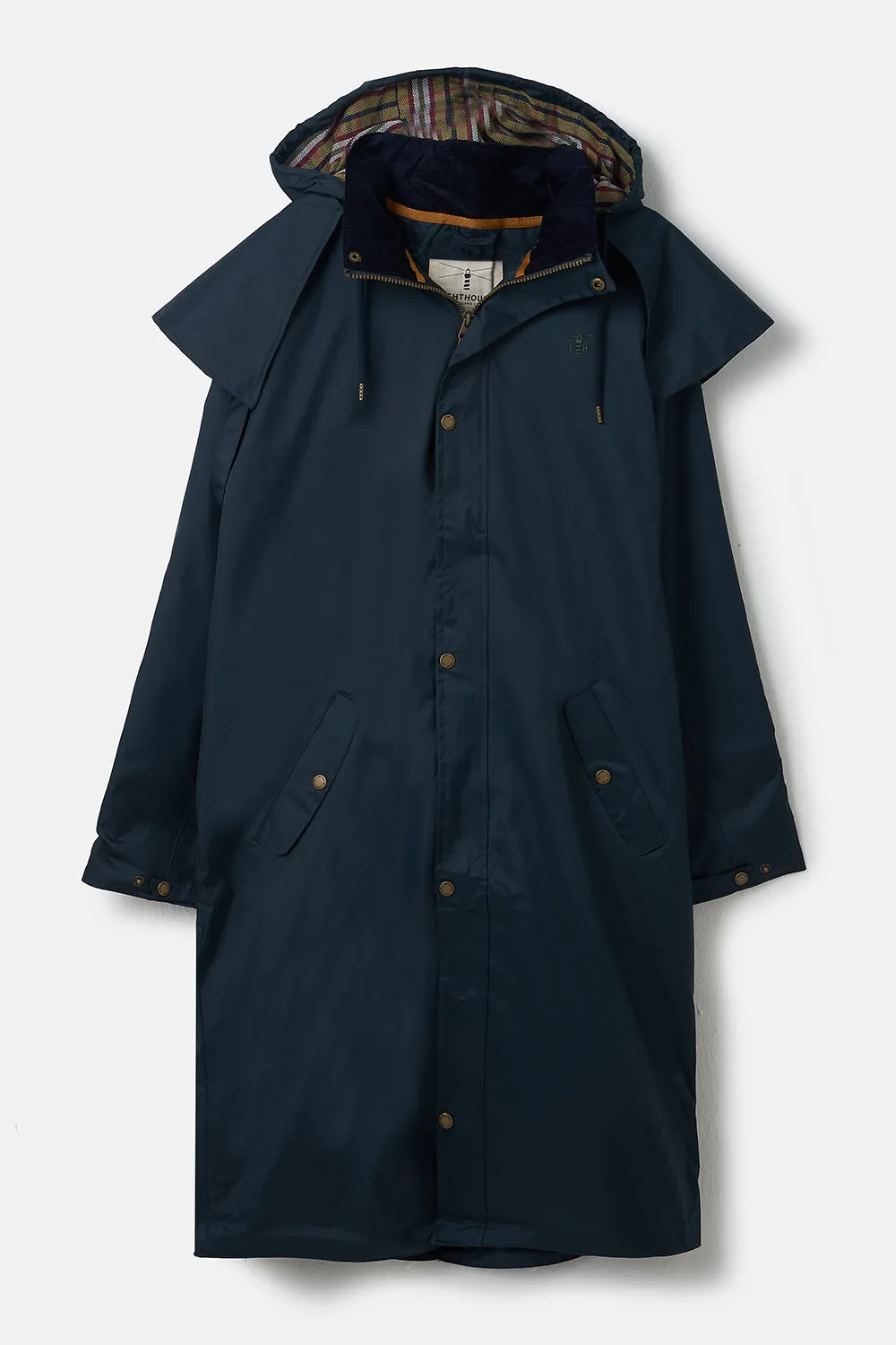 Stockman Mens Full Length Waterproof Rain Coat - Navy