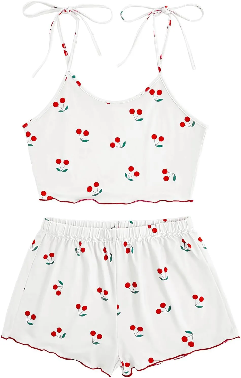 Strawberry Pajamas Set White Cherry