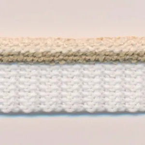 Stripe Pile Piping #2 Ivory & Camel & White