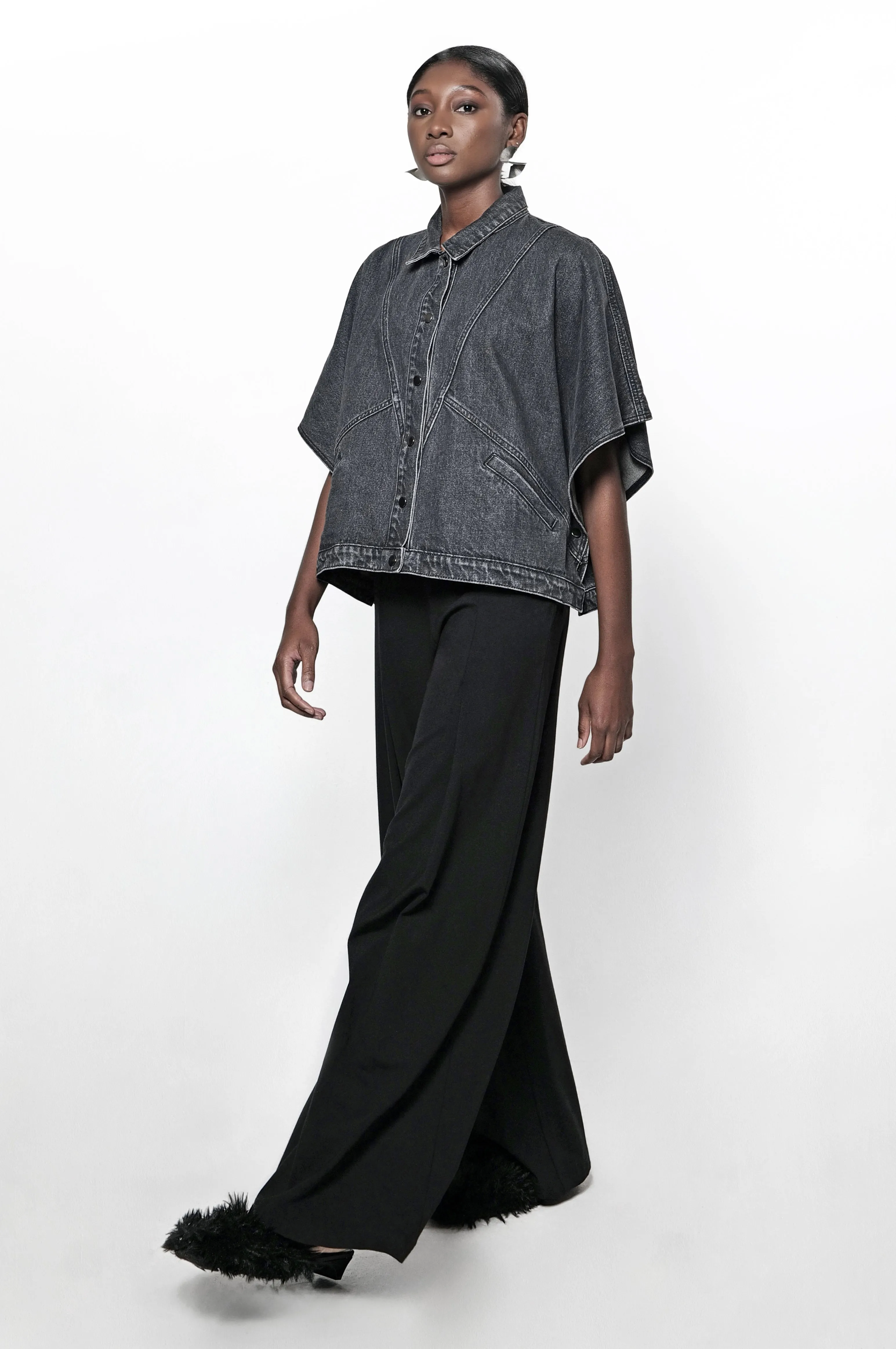 The Denim Cape Jacket
