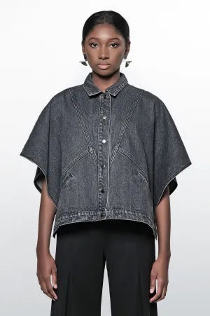 The Denim Cape Jacket