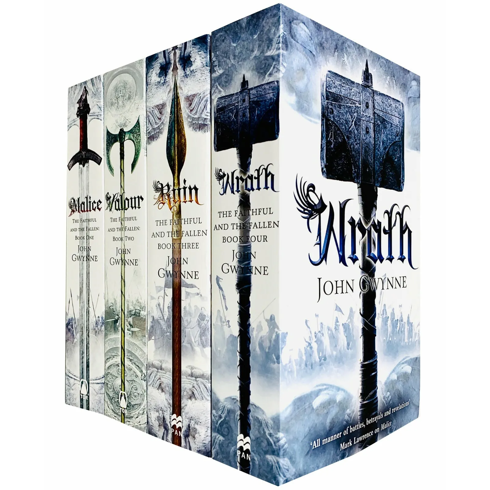 The Faithful and the Fallen 4 Books Collection Set By John Gwynne (Malice, Valour, Ruin & Wrath)
