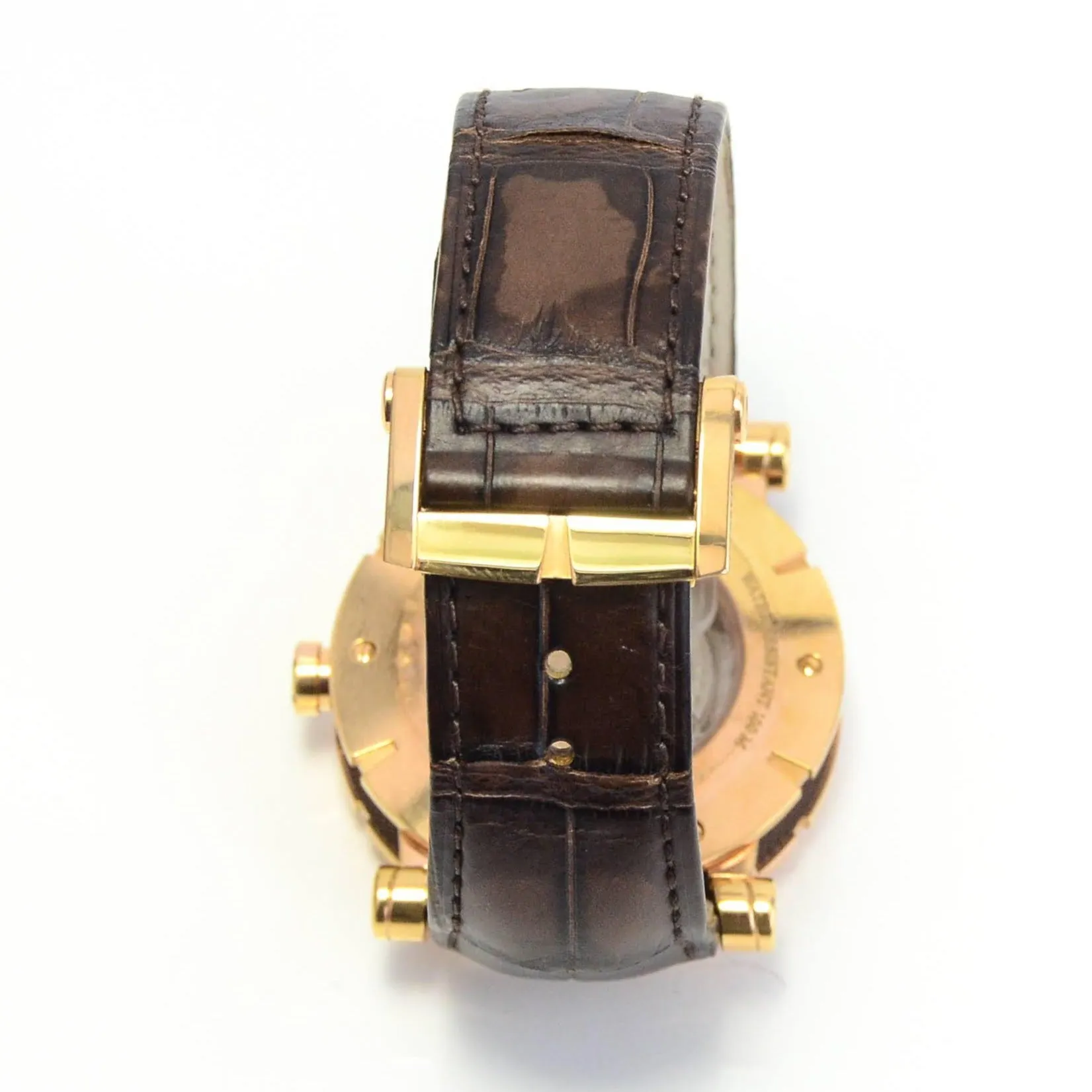 Tiffany & Co Atlas 18ct Rose Gold 42mm Brown Leather T10007457 Men's Watch