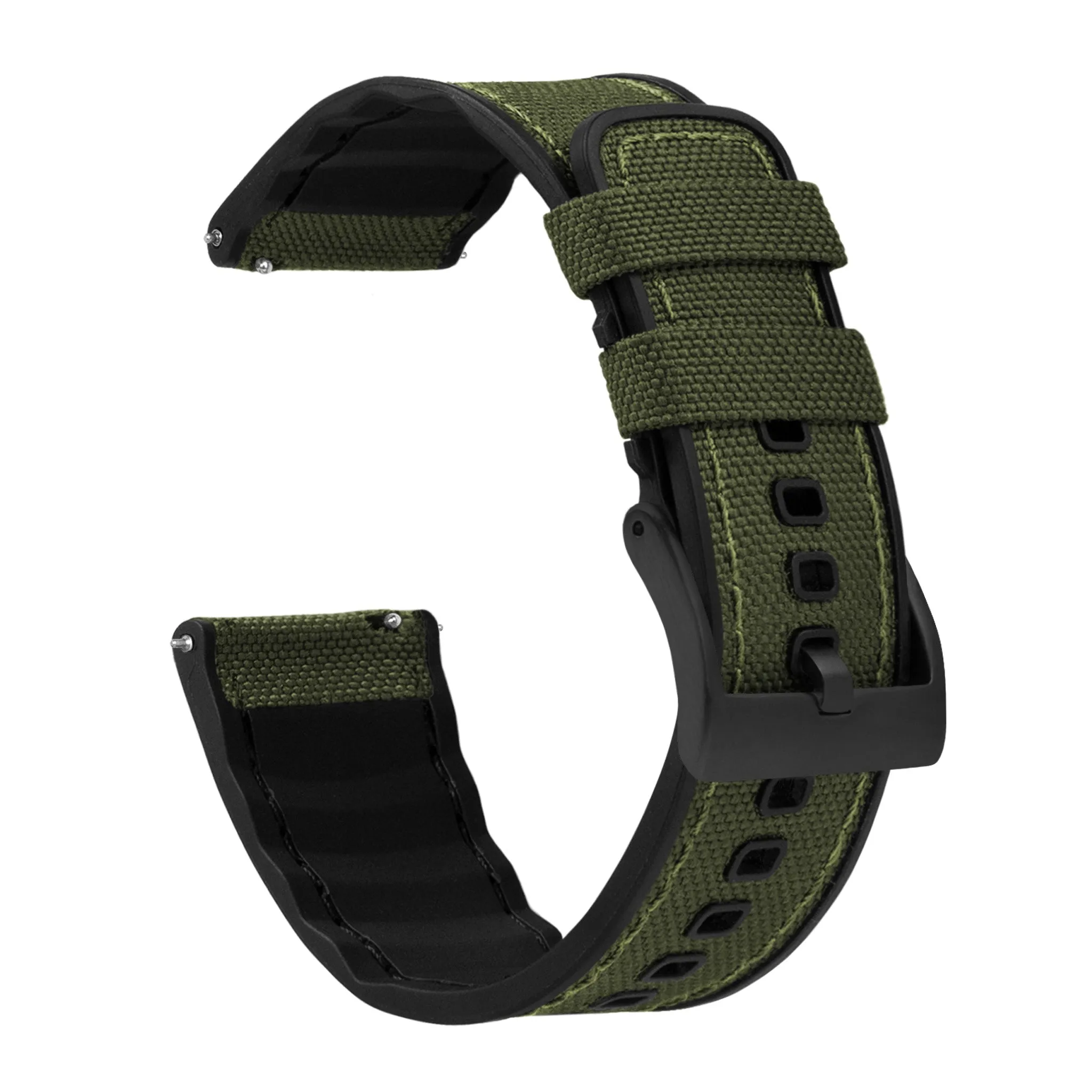 Timex Weekender Expedition Watches Cordrua Fabric Silicone Hybrid Army Green Watch Band