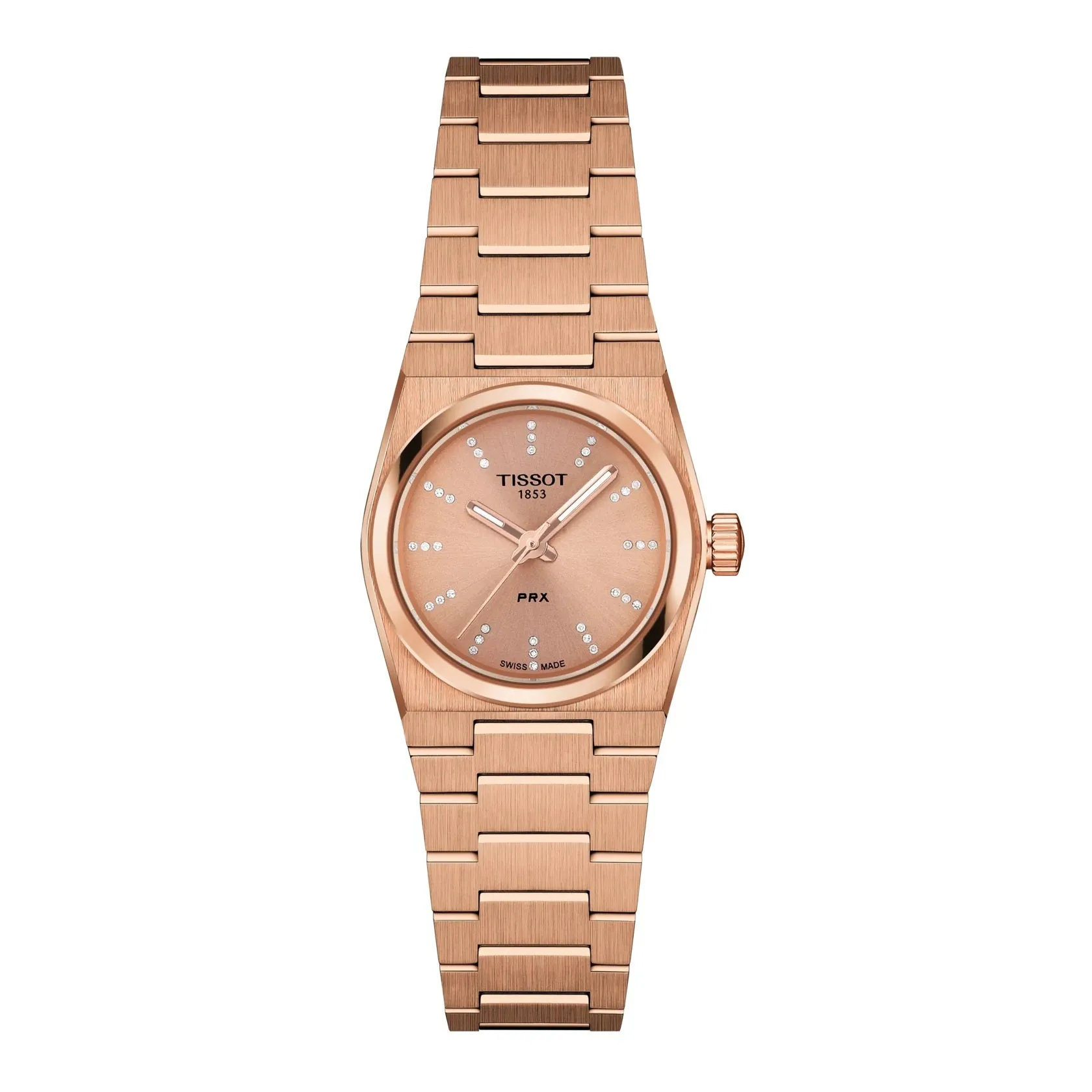 Tissot PRX (25mm) Ladies Rose Tone Diamond Dial Watch