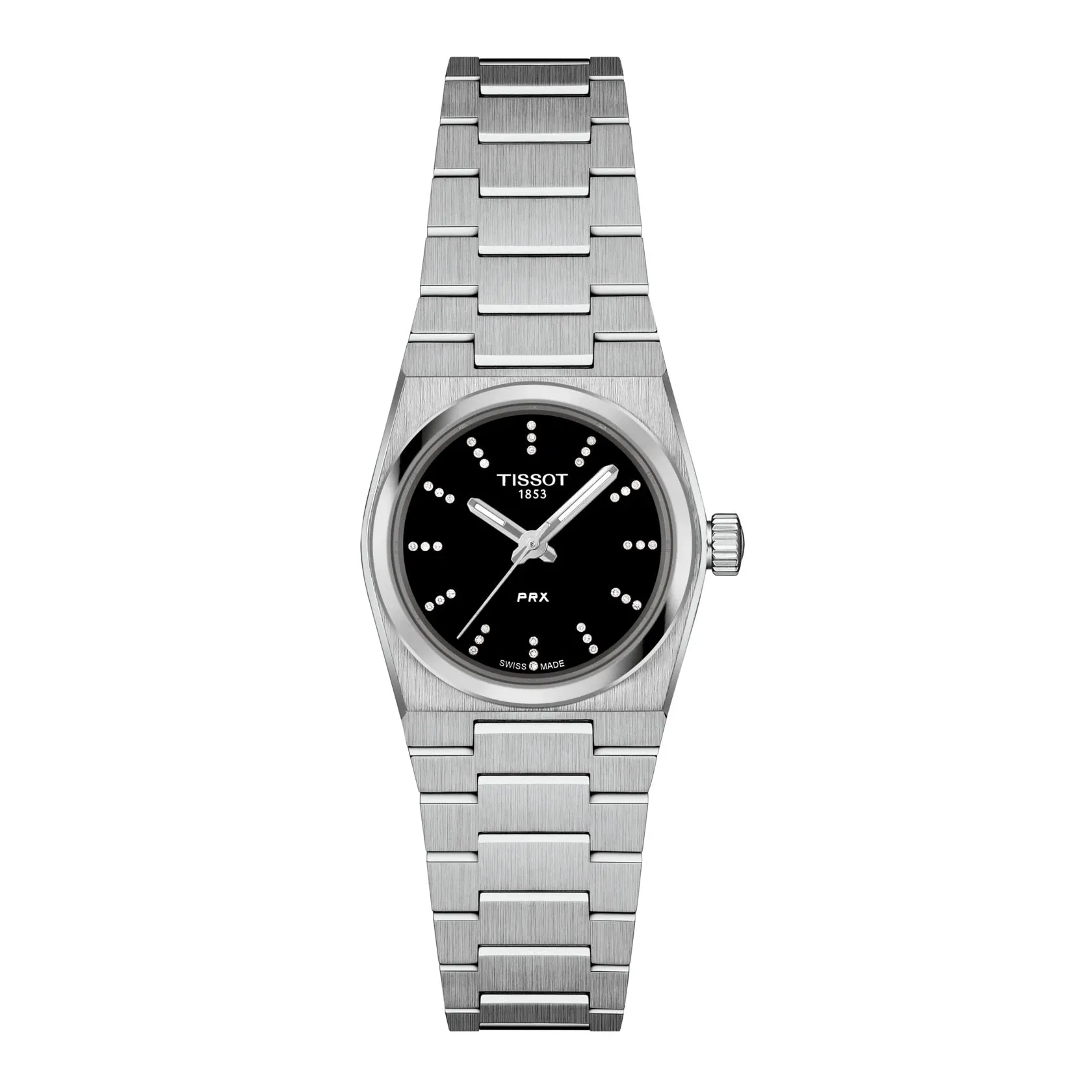 Tissot PRX (25mm) Ladies Stainless Steel Diamond and Black Dial Watch